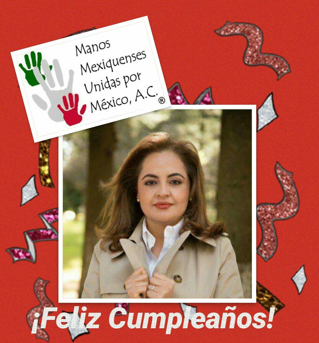 ManosUnidasMex's tweet photo. ¡Feliz Cumpleaños! Senadora @AnaLiliaHerrera nuestros mejores deseos para un año más  lleno de éxito, salud y mucha felicidad 🎂 https://t.co/l1veHv1zyp