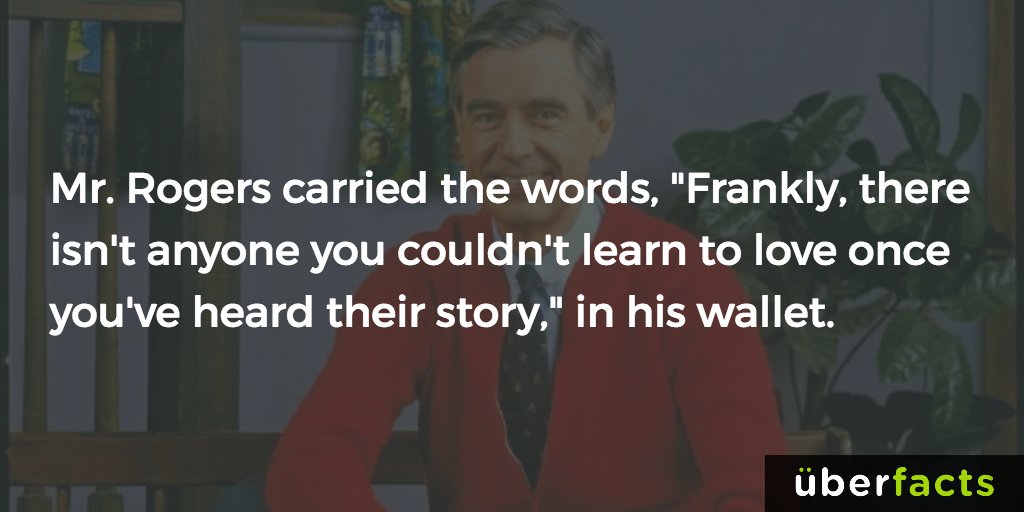 UberFacts's tweet photo. Mr. Rogers... https://t.co/HQda9ziSm9