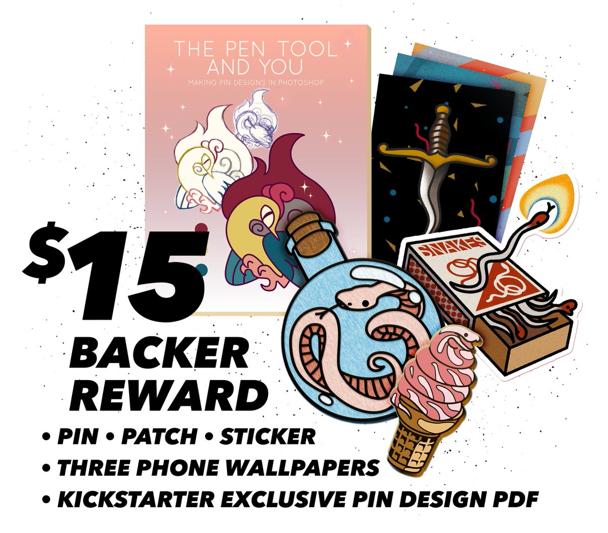 Little update on the backer rewards - $5 backers now get stickers, so here's a handy graphic! https://t.co/pCBpopEs39 #kickstarter #pingame