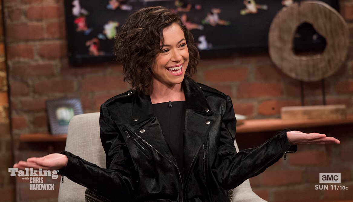 talking's tweet photo. Calling all @OrphanBlack fans! @TatianaMaslany will be on #talkinghardwick this Sunday at 11/10c on @AMC_TV! RT If you will be watching! https://t.co/plsmqaTbEM