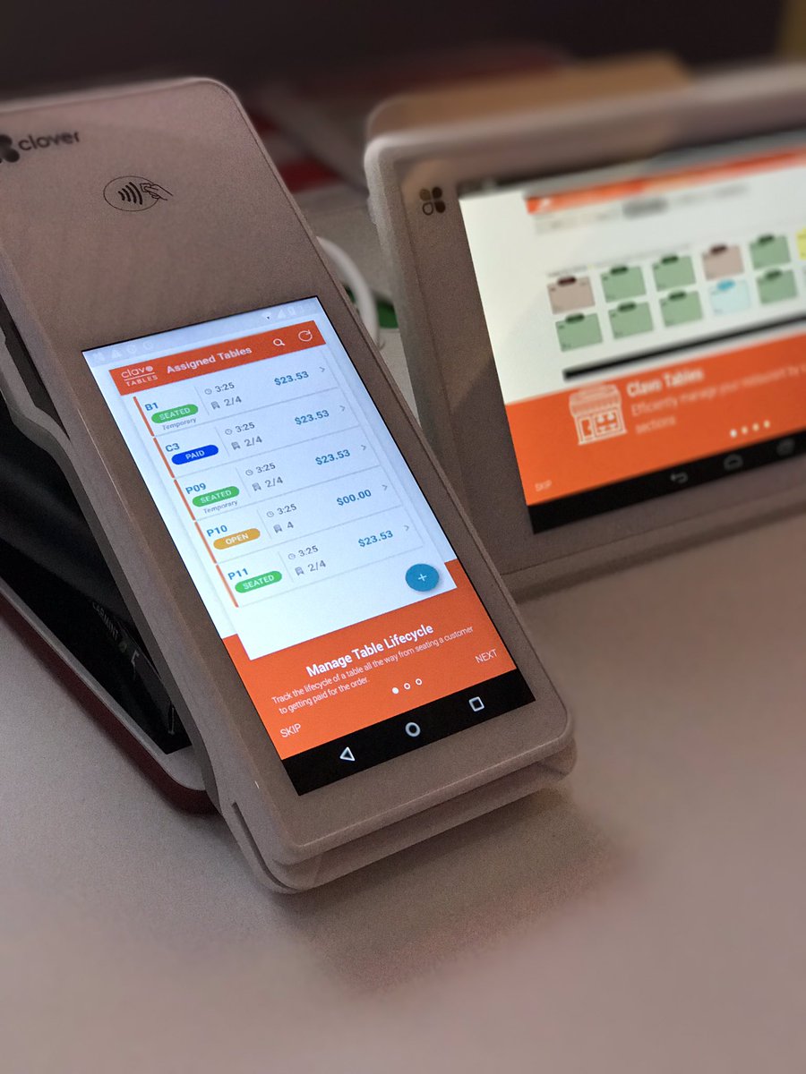 kiposlabs's tweet photo. Come and see Clavo Tables - on the Clover Flex! Booth 61 #CommerceConnect17 @CloverPOS @FirstData #CloverFlex https://t.co/IYfzzDoI3R