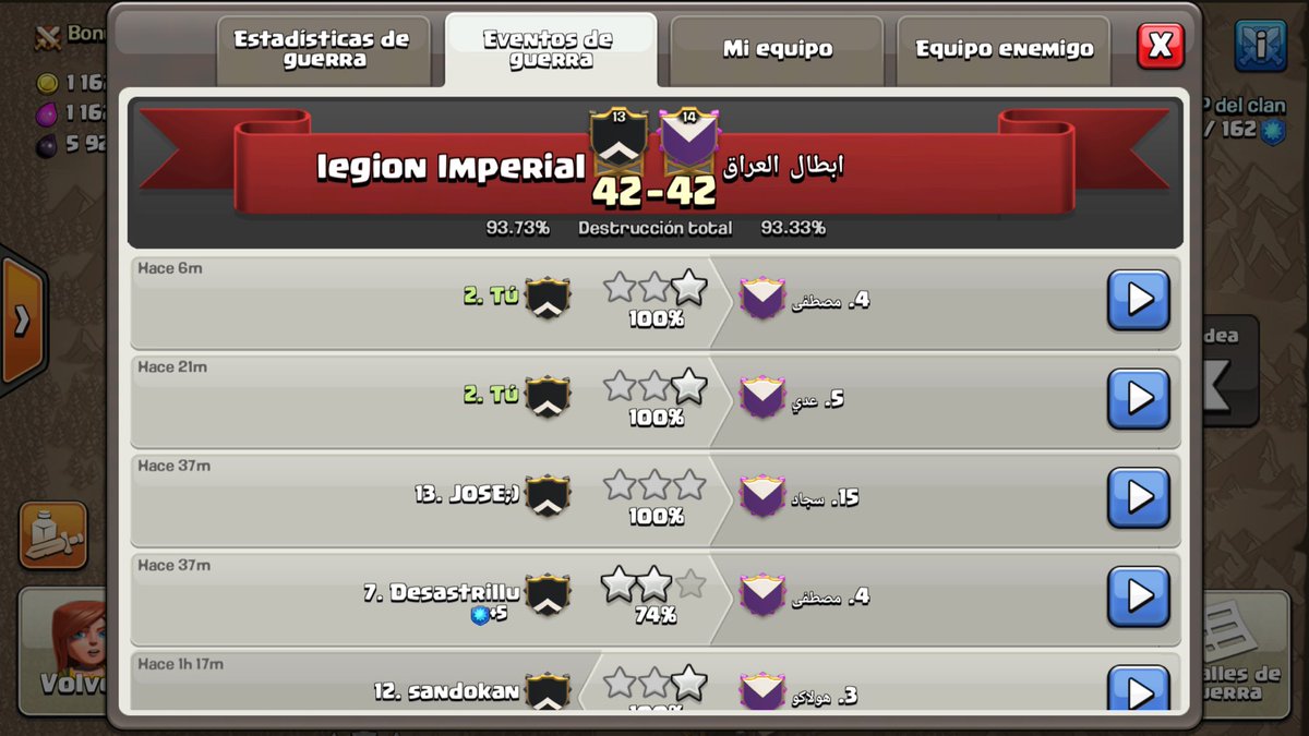 KaryLIsemper's tweet photo. Toma @supercellgames para que me sigáis tocando los huevos con los emparejamientos, 3 Th11 contra 8 con héroes full, ole @LegionImperial1 https://t.co/9v8VPqAlBG