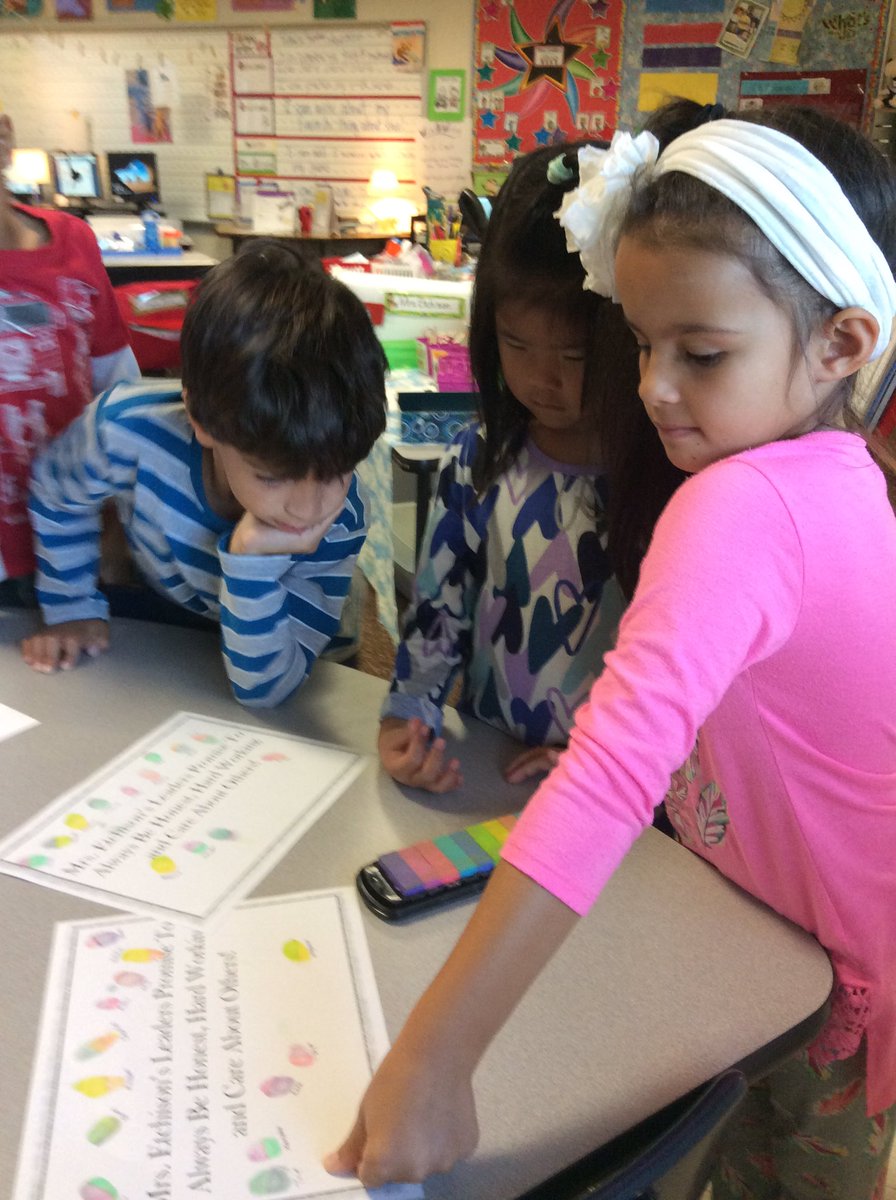 We're putting our mark on our class mission statement.