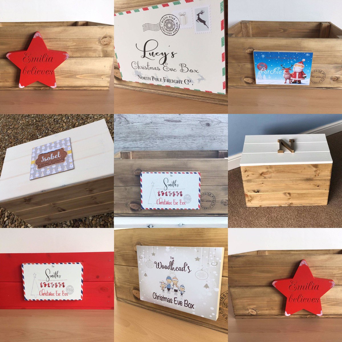 chickittybridge's tweet photo. Don't miss out on these Large Square Xmas Eve Boxes, XL Hampers &amp; Crates - Only on sale until 31st August. Buy now to avoid disappointment. https://t.co/UnpA5fFgTb