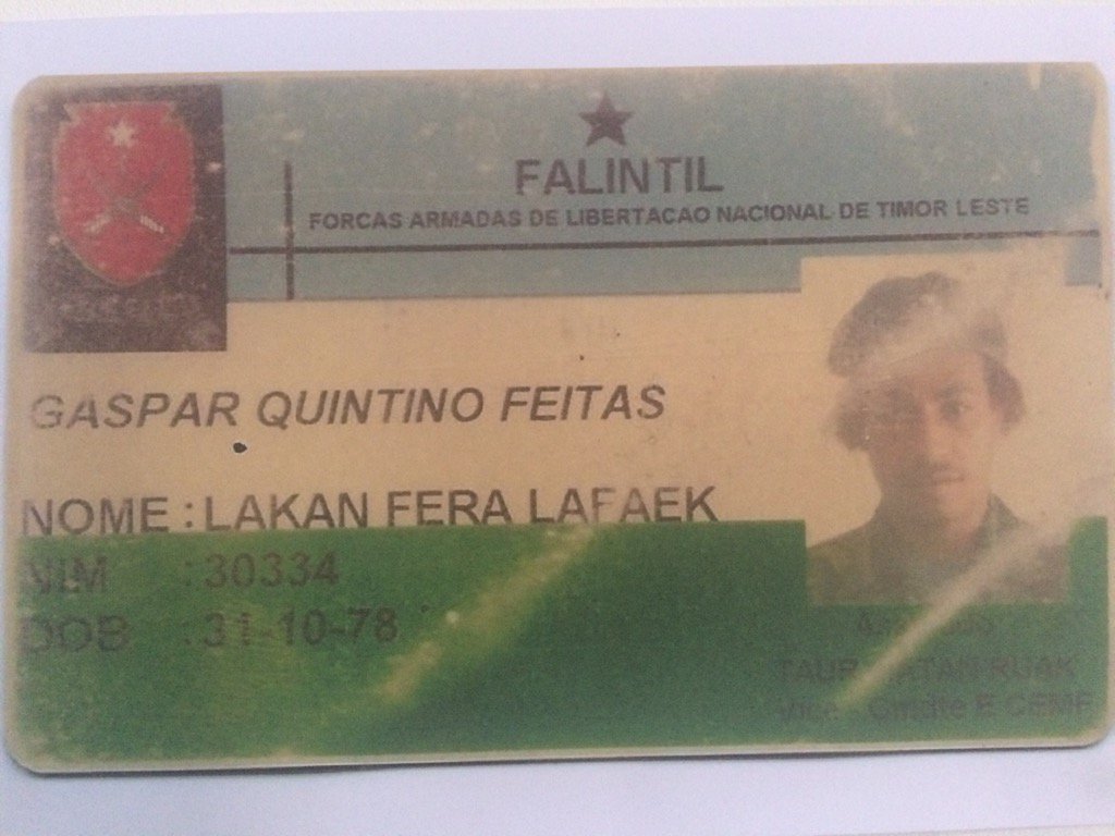 AusAmbDili's tweet photo. On Popular Consultation Day (vote for independence in 1999) in #TimorLeste, here's a Falantil ID card from that time https://t.co/0P0p6EA7LT