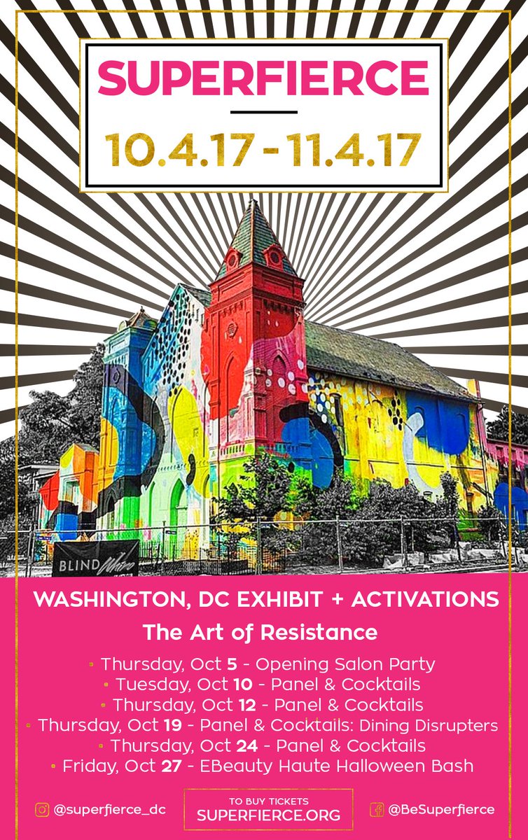 Mark your calendars! @SUPERFIERCE_DC 2017 is officially on twitter and officially ready for October! 

#superfierce #blindwhino #DCEvents