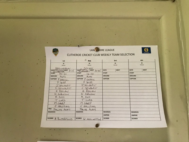 Clitheroe_CC's tweet photo. Teams for the weekends @lancs_league action including Saturday's home game v @HaslingdenCC https://t.co/qxIss496qf