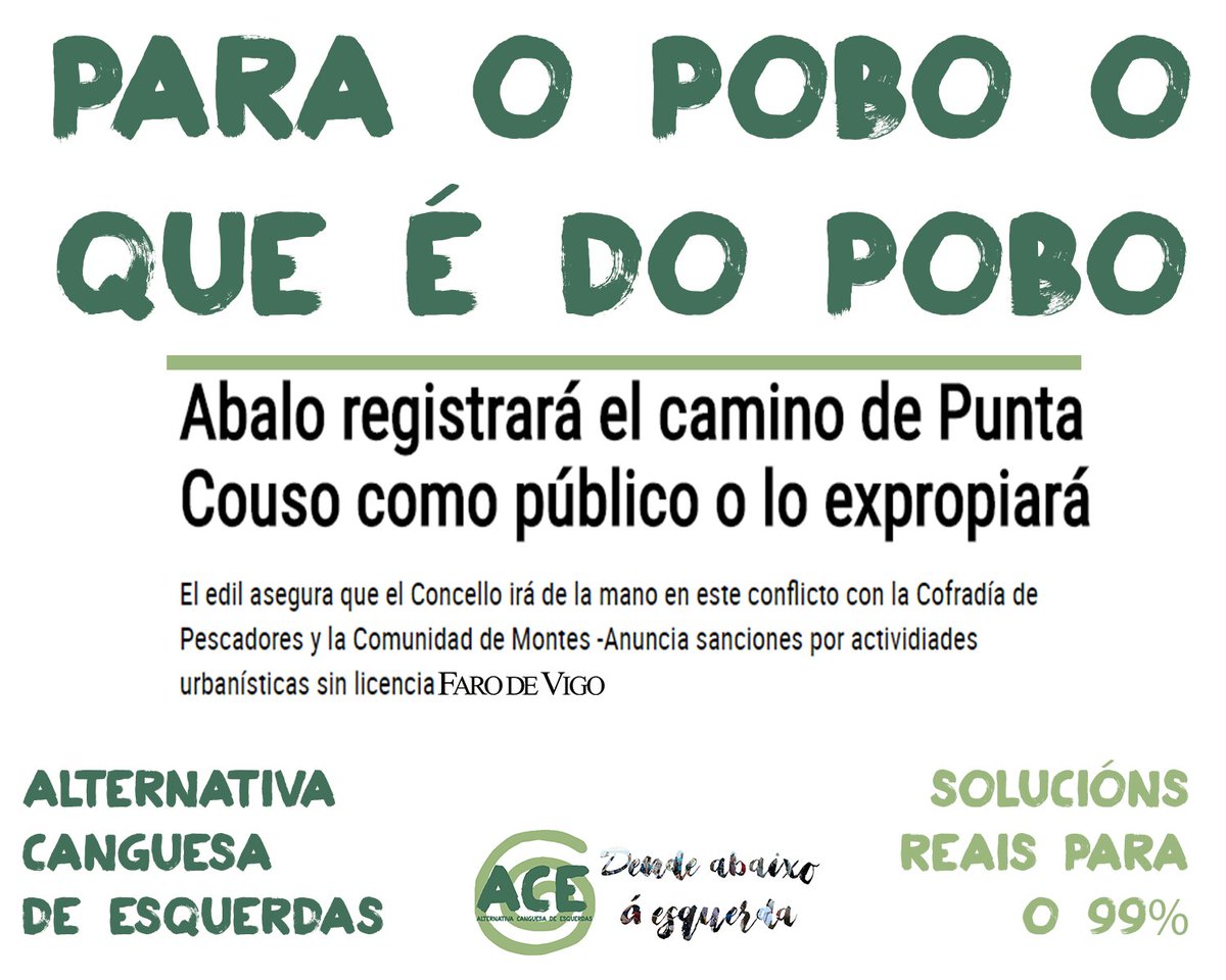 ACEcangas's tweet photo. #PuntaCouso para o pobo.✊
✅Para o pobo o que é do pobo! https://t.co/MjPy13kUFT