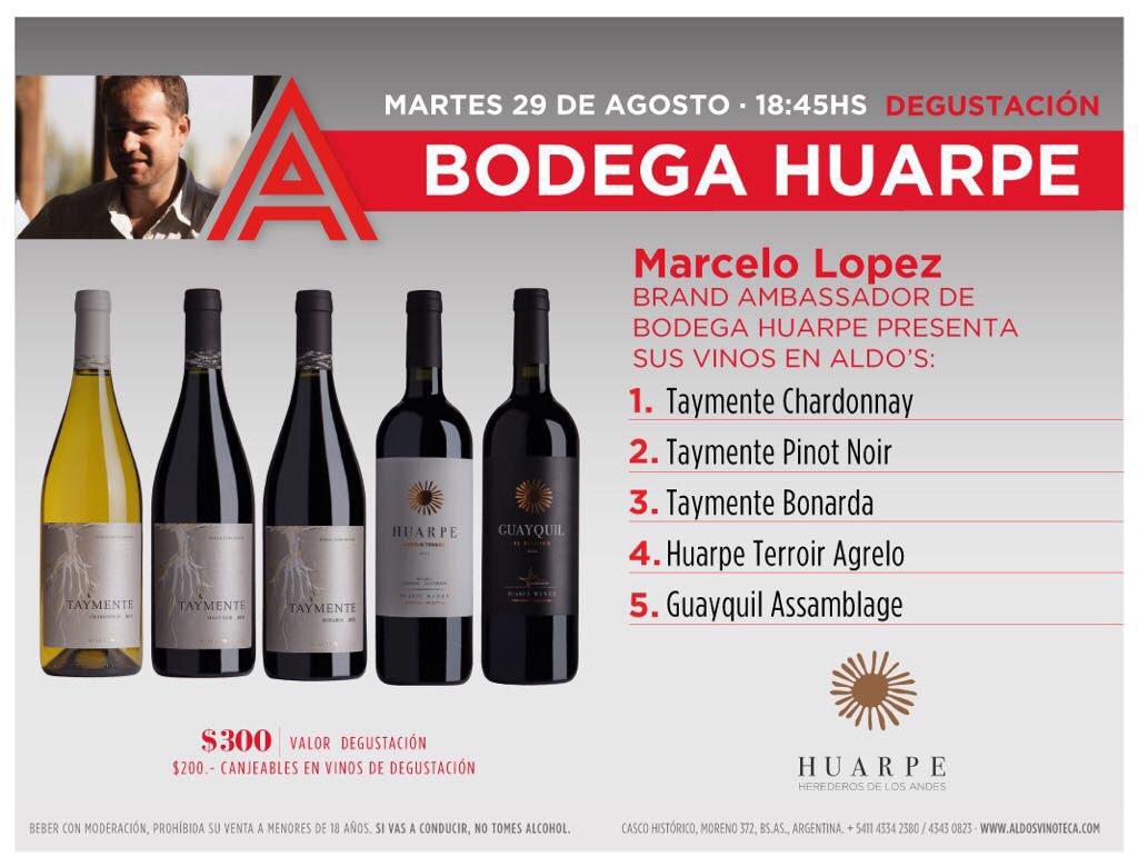 Huarpewines's tweet photo. Felices de estar hoy en @aldosvinoteca presentando nuestros queridos vinos! Los esperamos 🍷 https://t.co/JBINWHcFrE