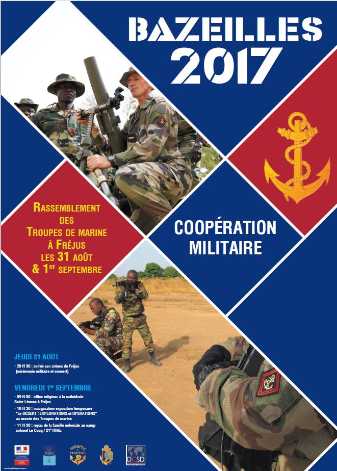 OpexNews's tweet photo. RASSEMBLEMENT des TROUPES DE MARINE à #FRÉJUS 31 août . 1er septembre 2017. Pour l’anniversaire des combats de #Bazeilles #21eRIMa #3eRAMa https://t.co/Tqh0c5OZPs