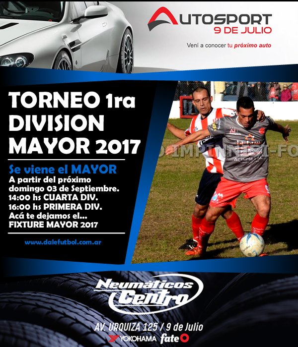 DaleFutbol's tweet photo. SE VIENE EL MAYOR 2017!!!
ACÁ TE DEJAMOS EL FIXTURE...
https://t.co/NcN4rrTmGk https://t.co/hNorAlB5V8