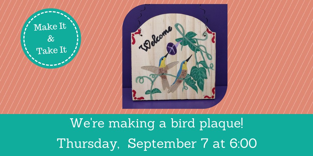 EulessLibrary's tweet photo. Come get crafty with us tomorrow evening. We start crafting at 6. #MakeItAndTakeIt #EulessTX https://t.co/iWWIY83m5E