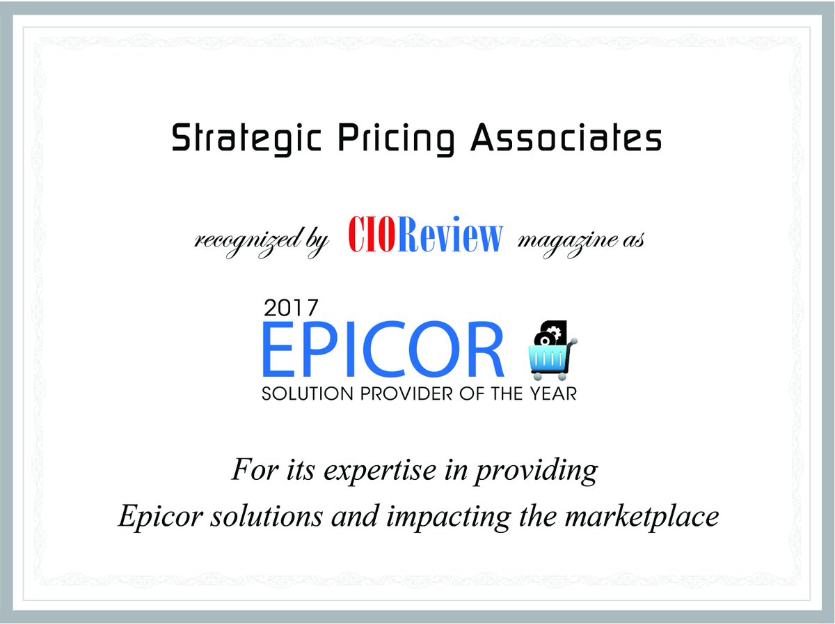 SPAanalytics's tweet image. SPA has been recognized as the 2017 Epicor Solution Provider of the Year by CIOReview Magazine! Learn more here:
magazine.cioreview.com/magazines/June…
