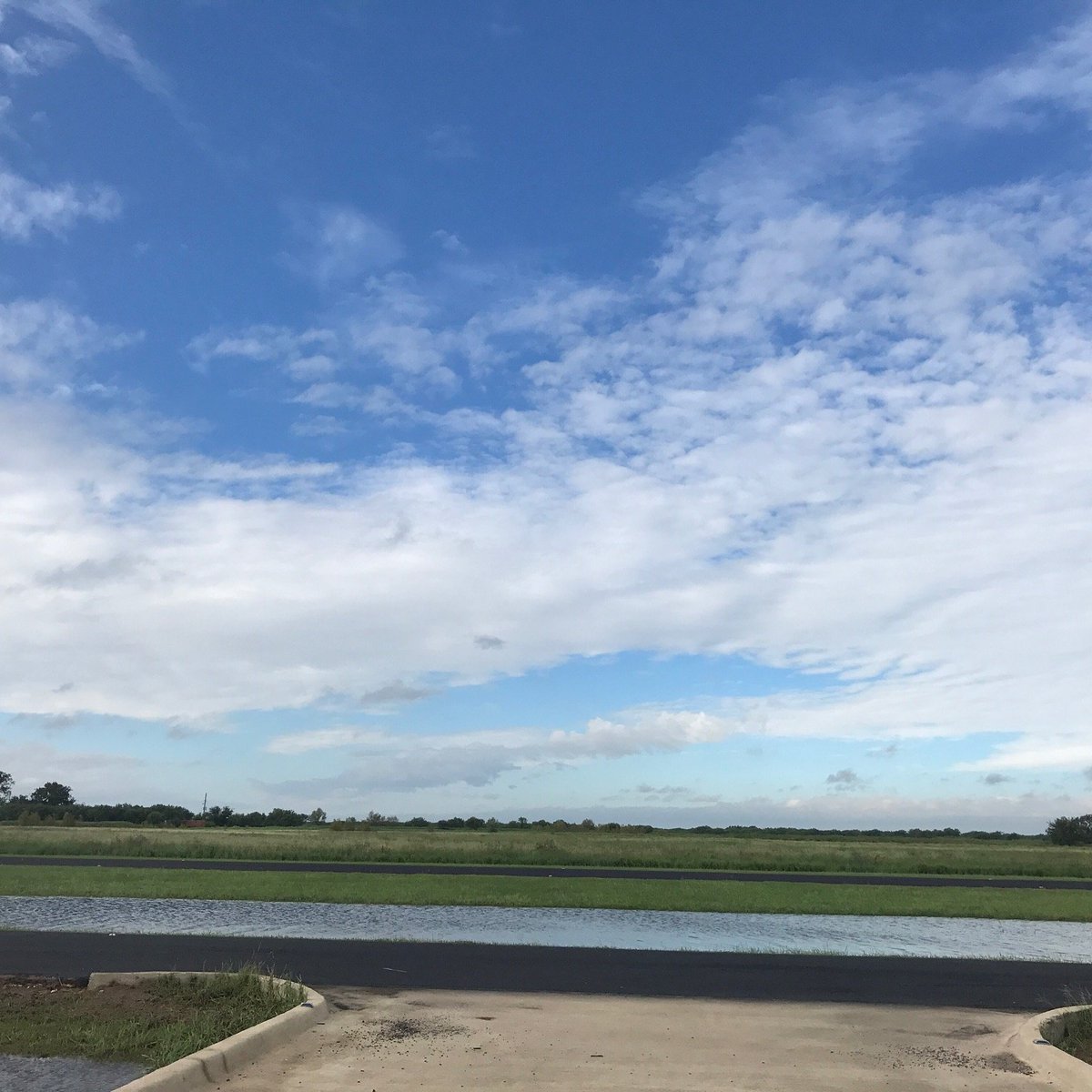 Something hopeful: the view from just west of town today. #HurricaneHarvey #Relief