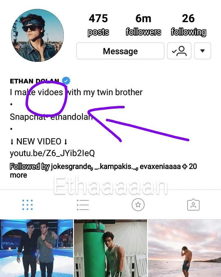 AfroditeKappa's tweet photo. @EthanDolan  check your bio on insta😂 Loved the new video tho soo funny😂You and gray made my dayyy https://t.co/X7MQfc5vSt