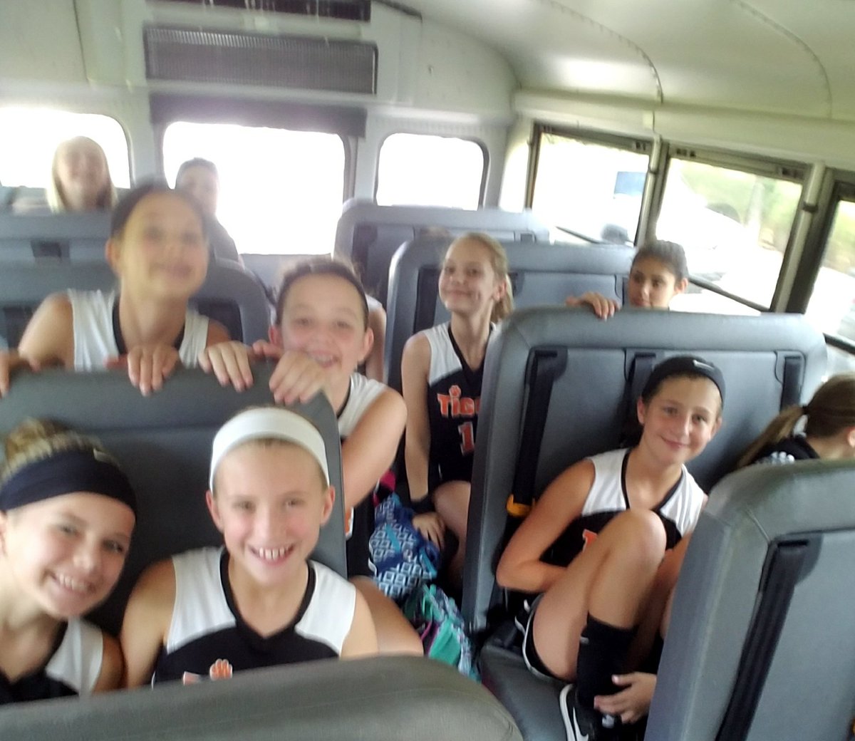 On the road with my girl, and my other girls. Go Tigers!