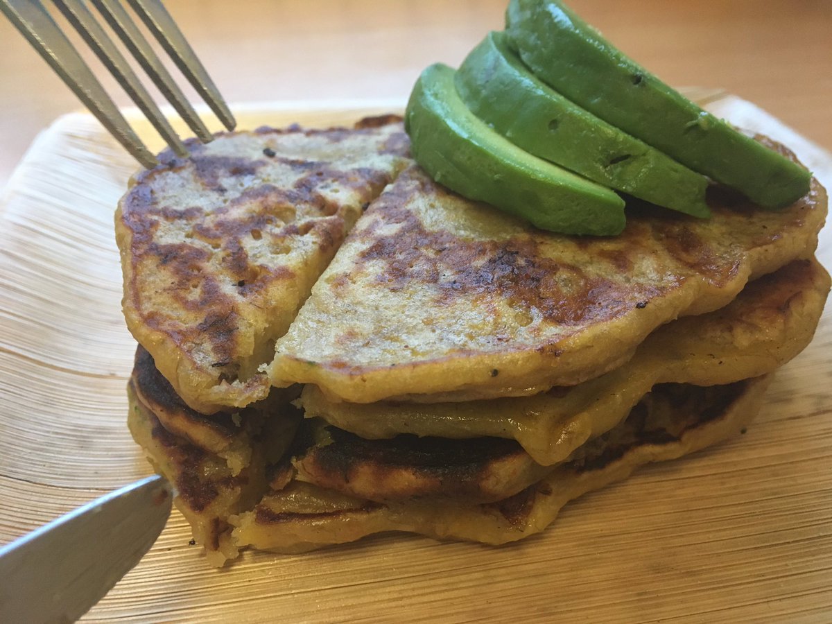 AuntGees's tweet photo. Did someone say pancakes on #GBBO!? We ❤️ our pancakes...plantain pancakes that is!!! https://t.co/ebiccZ2aXD