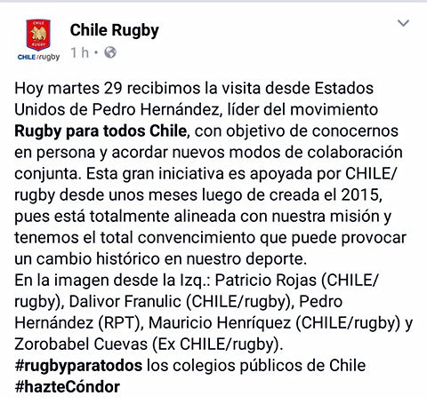 MauroManoRC's tweet photo. Rugby: Deporte, Valores, Integración

@Muni_Indep @INDEP_DAEM @ClubManoRugby @MindepChile @Mineduc @RugbyMineduc @PabloSquellaS @hbrschile https://t.co/4JSMErUTPy