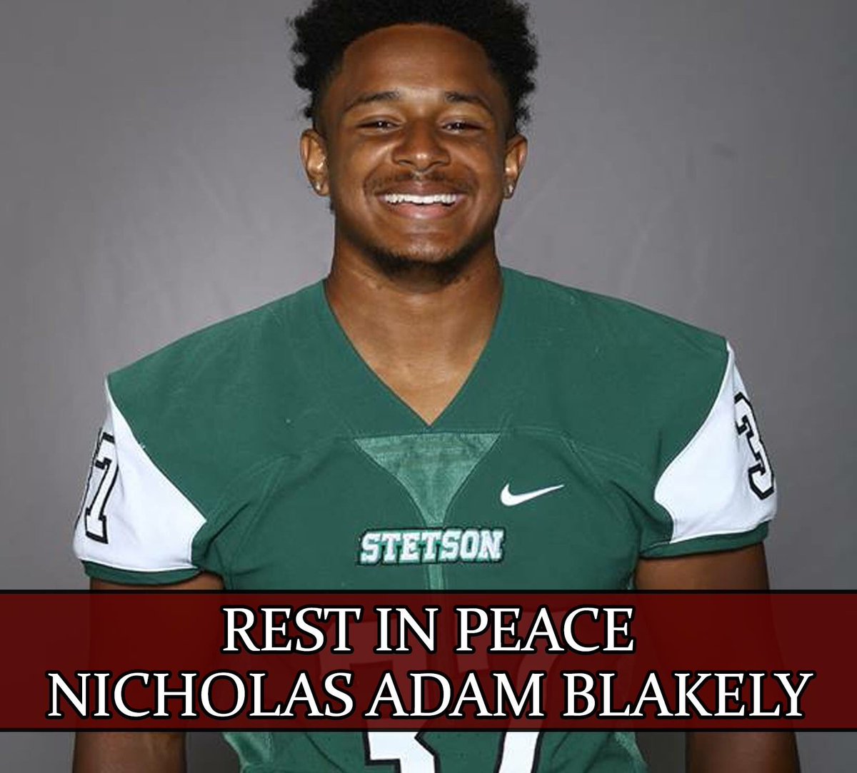 K_Mar_87's tweet photo. So sad! RIP #StetsonStrong #deland #GoneTooSoon #adamblakley #collegefootball https://t.co/iAWxxPahBW