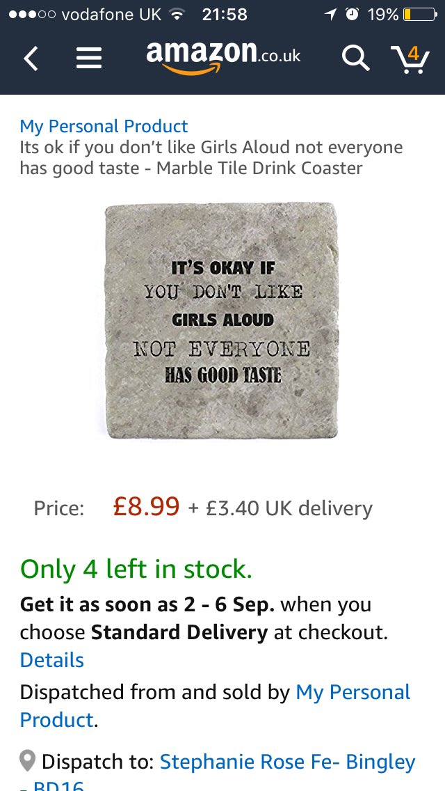 stephaniefewer's tweet photo. Just seen this on amazon so true 😂😂 #girlsaloud #alouder #goodtaste #music #cheryl #nadinecoyle #kimberleywalsh #sarahharding #nicolaroberts https://t.co/i8lQXuzsga