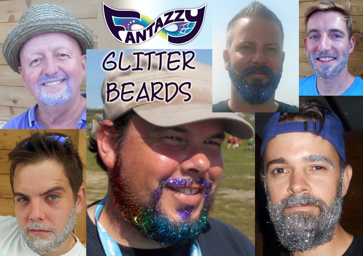 FantazzyFP's tweet photo. Who was brave enough to get a glitter beard at the weekend? Here are some we created @VictoriousFest #glitterbeard #festival @bea1060 https://t.co/4ESYgXFz6E