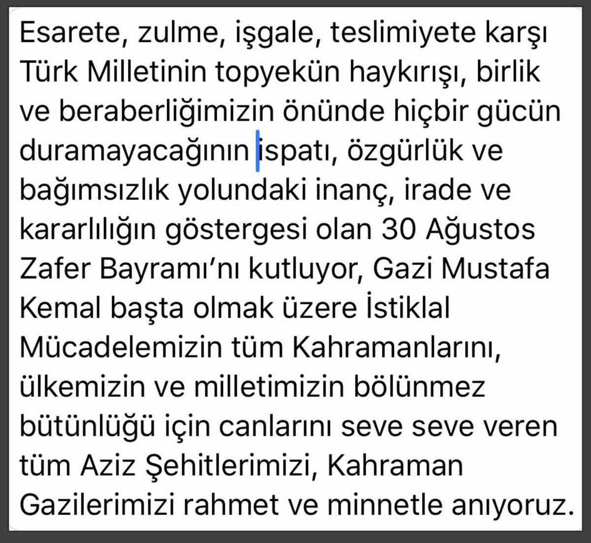 farukozcelikgsb's tweet photo. #30AğustosZaferBayramı kutlu olsun. https://t.co/g8LC7pne3x