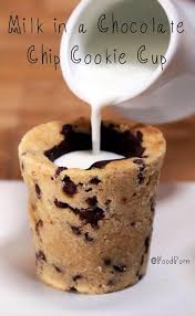 Milk in a cookie cup, why not? 
#foodporn #foodie #cookie #dessert #yummy #cooking