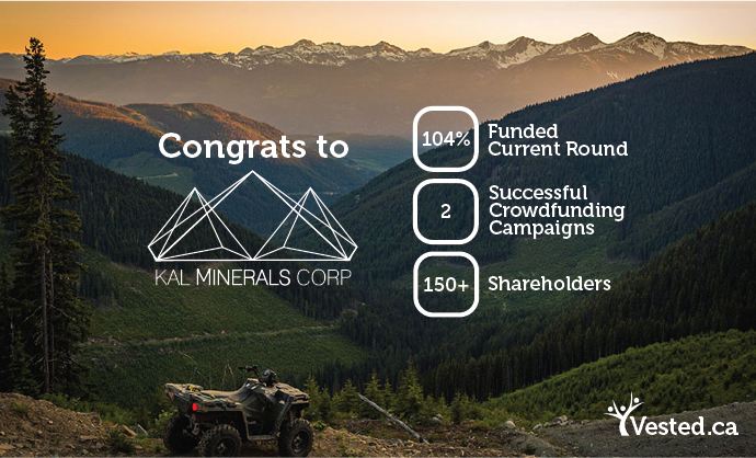 VestedCa's tweet photo. CONGRATS to @KalMineralsCorp on reaching their #equitycrowdfunding goals! π² β π² #investing #Vested #changemining https://t.co/0nVY2VKEqB
