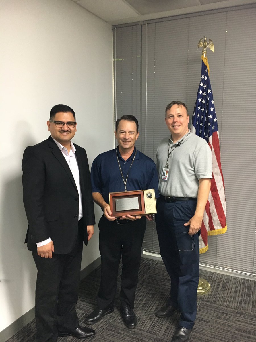 UPSRonEastman's tweet photo. Proud to get 30 on UPS's 110th! #UPS110 . Ron Eastman, Louis Tovalin, Alex Powell at WAHCA https://t.co/DbzAk0vWjF