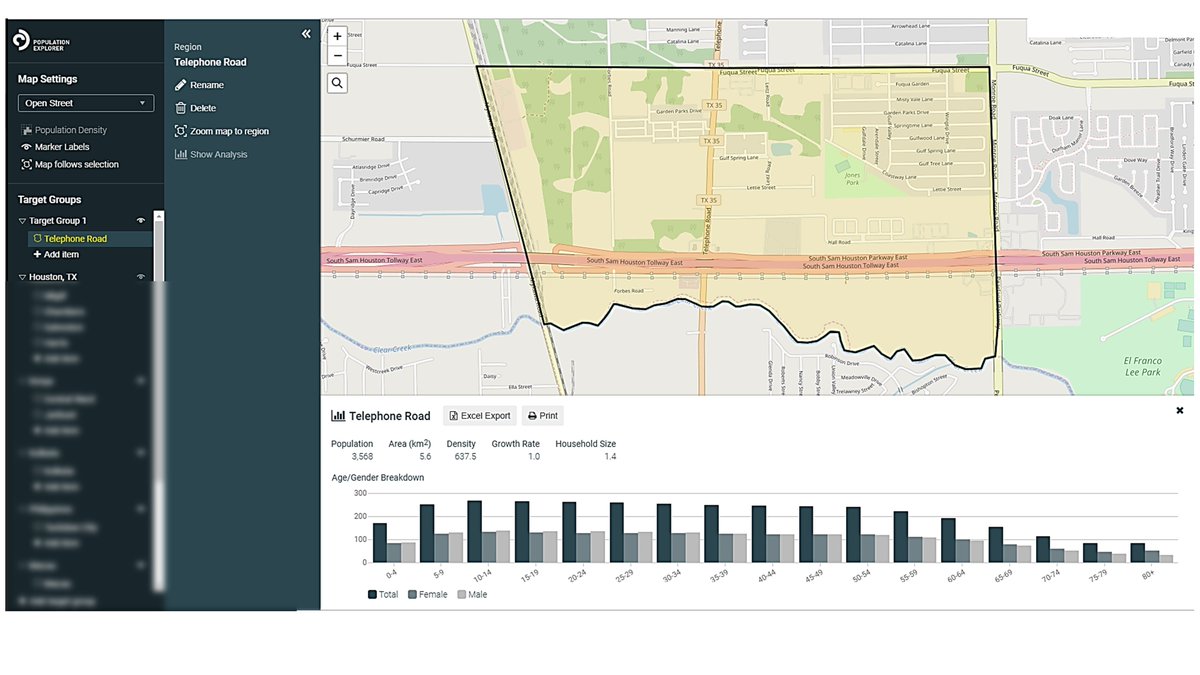 Pop_Explorer's tweet photo. We can provide population and demographic analysis of those affected by Harvey. Please let us know how we can help. #HarveyRelief #Harvey https://t.co/3sOk607XNe