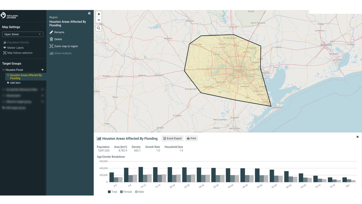 Pop_Explorer's tweet photo. We can provide population and demographic analysis of those affected by Harvey. Please let us know how we can help. #HarveyRelief #Harvey https://t.co/3sOk607XNe