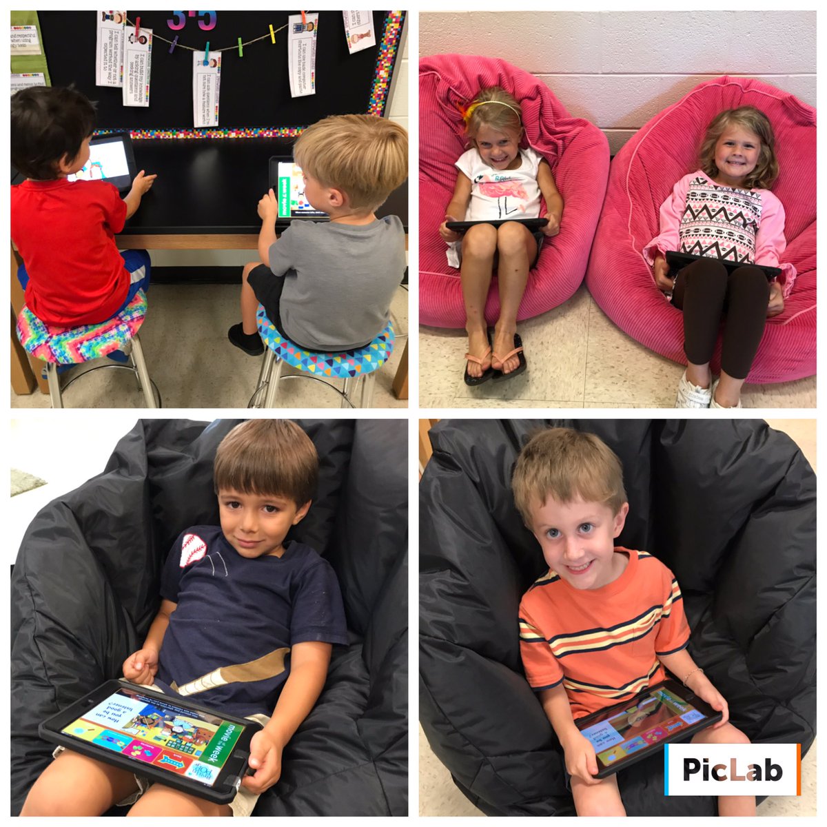 TurnerTenille's tweet photo. Kinders absolutely enjoyed navigating @AnnieAndMoby independently and then discussing it. #mestech @MacedoniaElem https://t.co/Eg8kpj78Pf