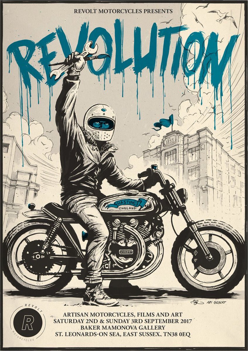 etr_uk's tweet photo. @Revolutionshows 2017 - 2nd &amp; 3rd Sept, Baker Mamanova Gallert, St Leonards TN38 0OQ #motorcycles #art #photography #apparel #rideout #film https://t.co/y7reCbKv3M