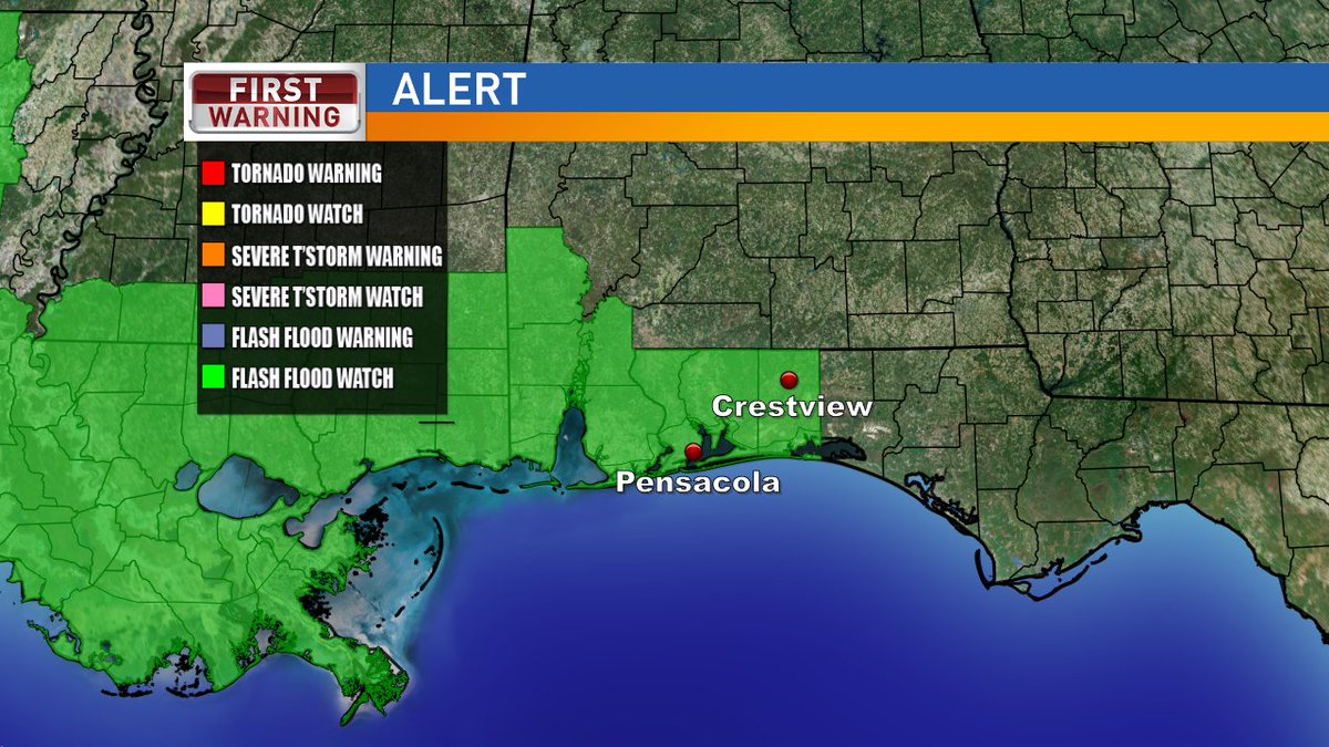 WEARAllenStrum's tweet photo. FLASH FLOOD WATCH continues for the @weartv area until Thursday evening. https://t.co/FwFKtA8Y9I