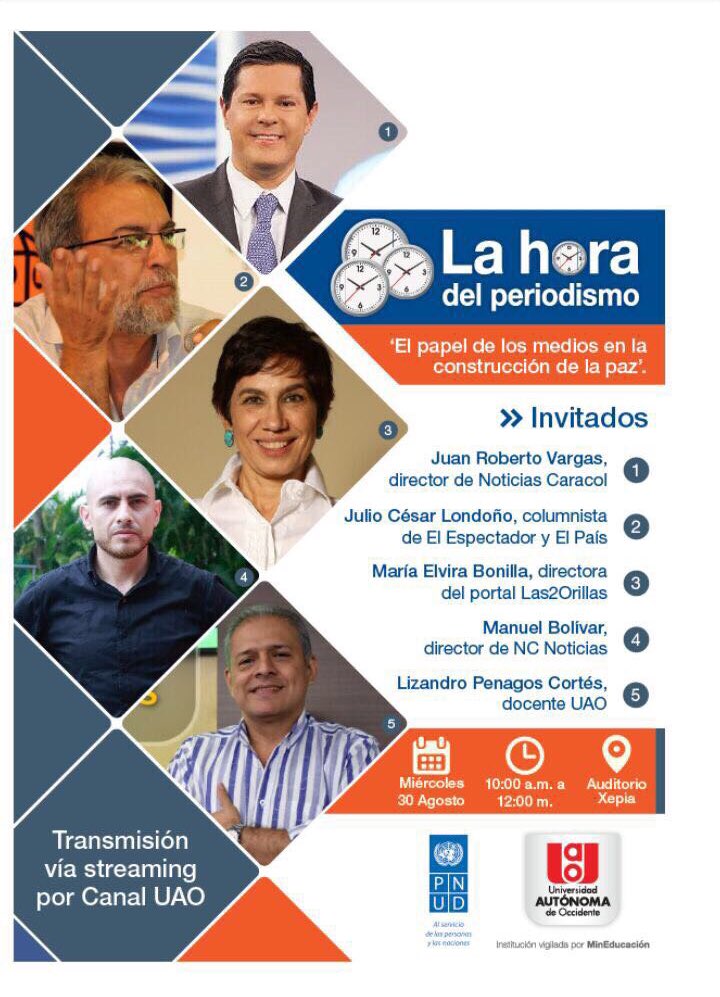 informateuao's tweet photo. Recuerda que mañana a las 10:00 am se estará transmitiendo La hora del periodismo por Canal UAO. ¡No te lo pierdas! https://t.co/vlMFSb5MDF