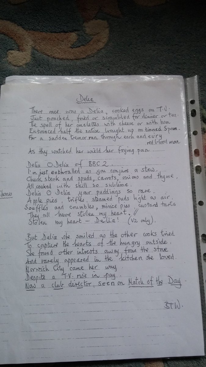 ivorytickler664's tweet photo. Going through dad's old music, I found this homage to Delia based on the classic song! @DeliaOnline #singwhileyoucook https://t.co/DPJaEu9J7R