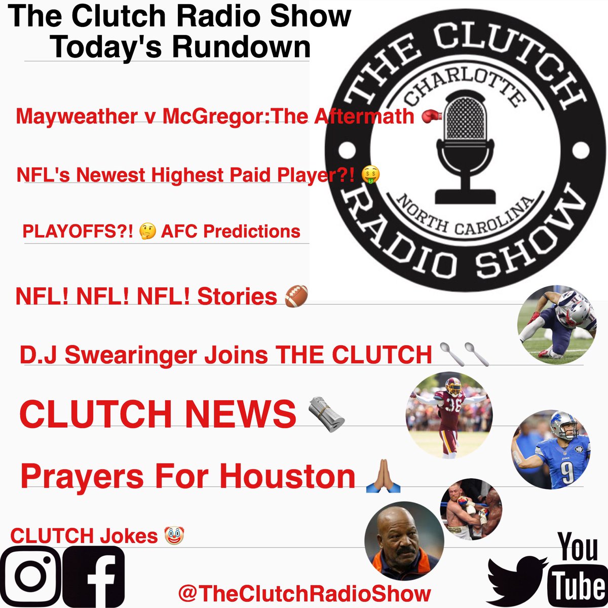 Tonights Topics For The Clutch Radio Show TUNE IN LIVE 8pm est TheClutchRadioShow.com