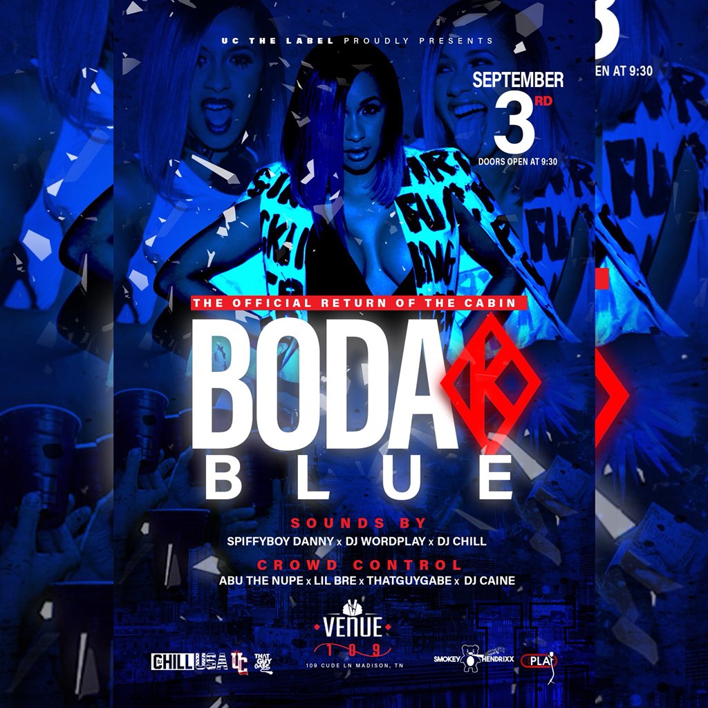 UCTheLabel13's tweet photo. The Pretty Boy Nupes x @UCTheLabel Presents: 
BodaK Blue
Date: Sunday Sept. 2nd 2017 
Time: 9:30-2:00AM
YOU DONT WANT TO MISS THIS‼️‼️‼️ https://t.co/gpgR9KoR17