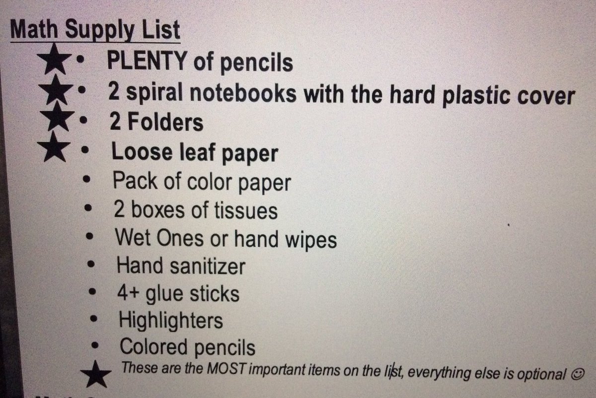 Meez_oh's tweet photo. The supply lists are in! Be sure to check if you have me for math, science, or both! https://t.co/qp2H0o9pDO