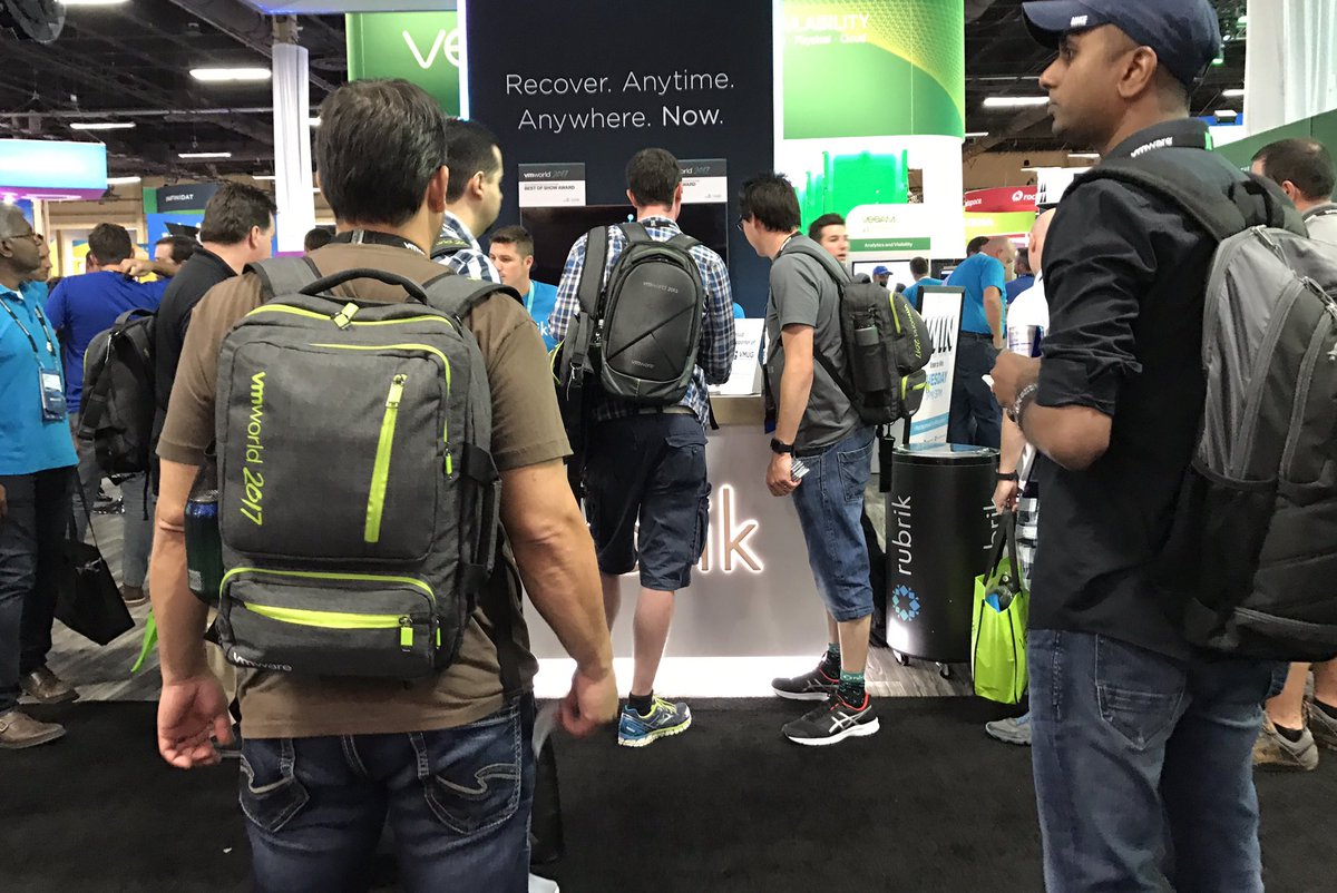 rubrikInc's tweet photo. Live at #Booth412! We're raffling off awesome prizes today + tomorrow. A #KD jersey, a YETI cooler, &amp; more at #VMworld https://t.co/P3CVYhlBjn