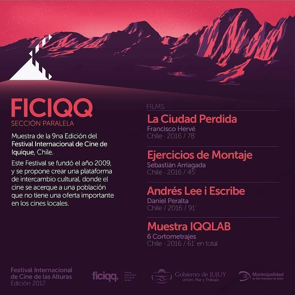 ficiqq's tweet photo. Nuestro #FICIQQ10 se va para el norte de Argentina con una sección de culto. Además cortometrajes iquiqueños realizados bajo #IQQLAB https://t.co/hhDsV4rGuj