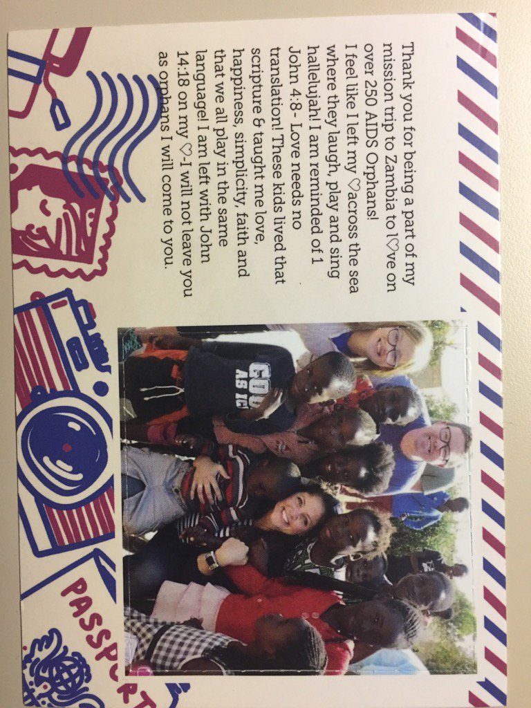 Just received my first postcard from Zambia via <a href="/stanimalHeidi/">HeidiStan</a> Wisdom of the day: we all play in the same language.