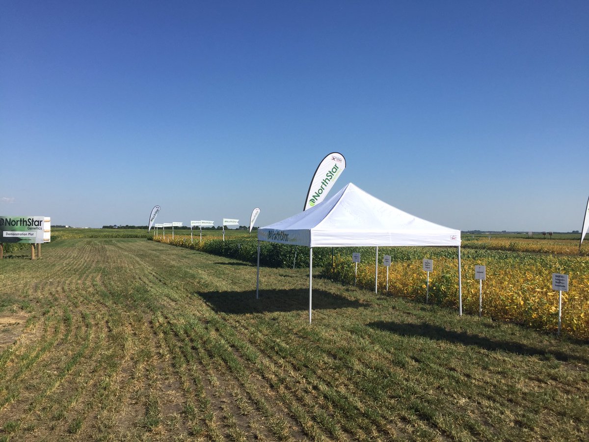 NSGeneticsCA's tweet photo. All set up and ready to go! Come join us in Brandon Mb tomorrow at 7:30 am for @NSGeneticsCA #soybean &amp; #corn Plot Tour https://t.co/1lnPwMsazq