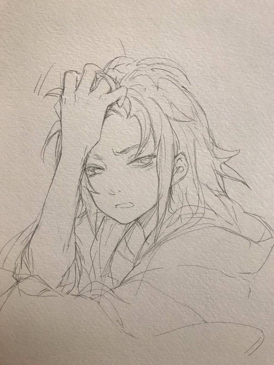 i drew a sleepy time takumi and then realized he looks... like a baby ryoma...