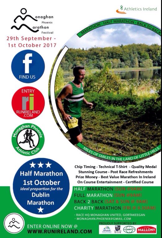 Time to sign up . 
Run Ireland events page .
See you here 🏃🏃