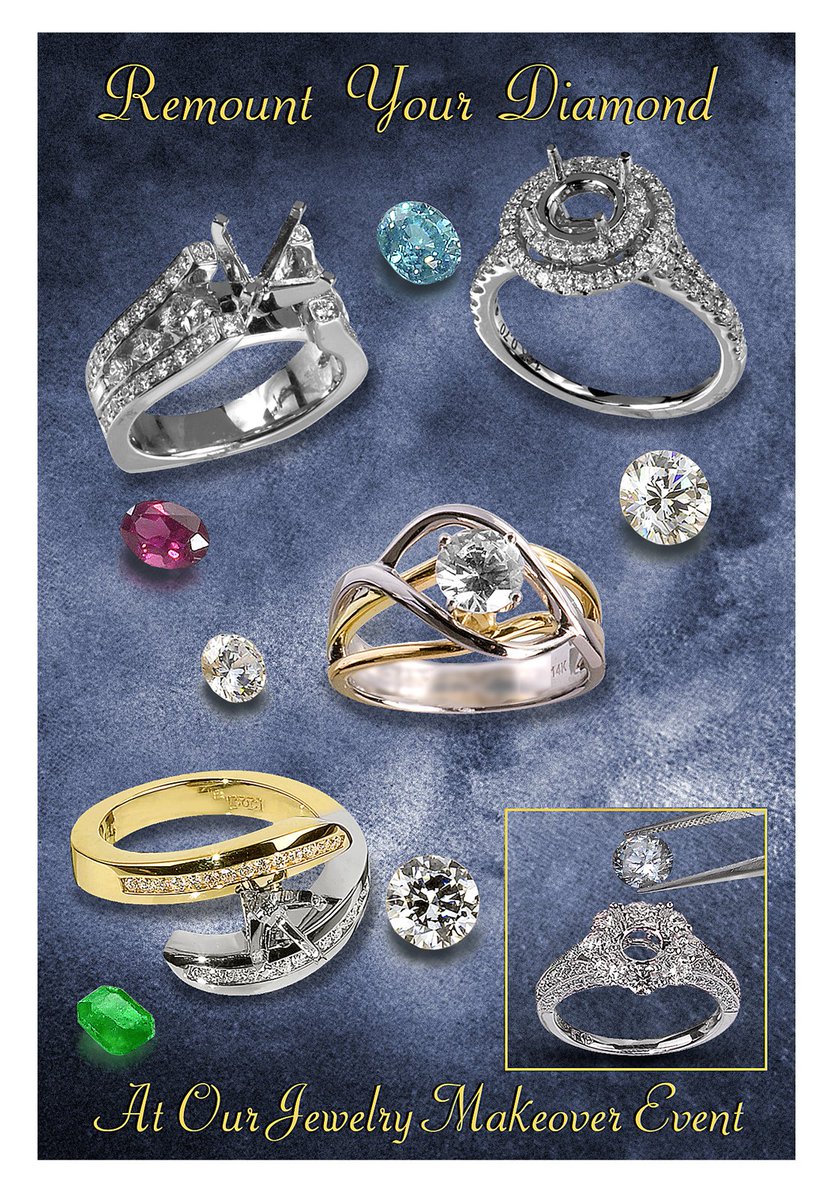 marshalljewelry's tweet photo. Gather your gems! Time for a new setting? 
September 8 and 9th! #makeover #beautiful #new #restyle #setwhileyouwait https://t.co/mlIxgxySzb