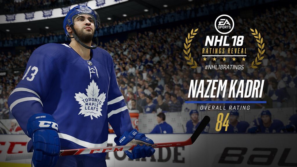 43_Kadri's tweet photo. Can't wait to get my hands on a copy @EASPORTSNHL #NHL18Rating https://t.co/N71PLPhyeu