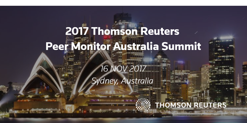 TRAUS's tweet photo. Thomson Reuters #PeerMonitor Australia Summit 2017: Facilitated by & designed for #LawFirm executives. More details https://t.co/Gvaz8CTyp9 https://t.co/snDmAM6ia4