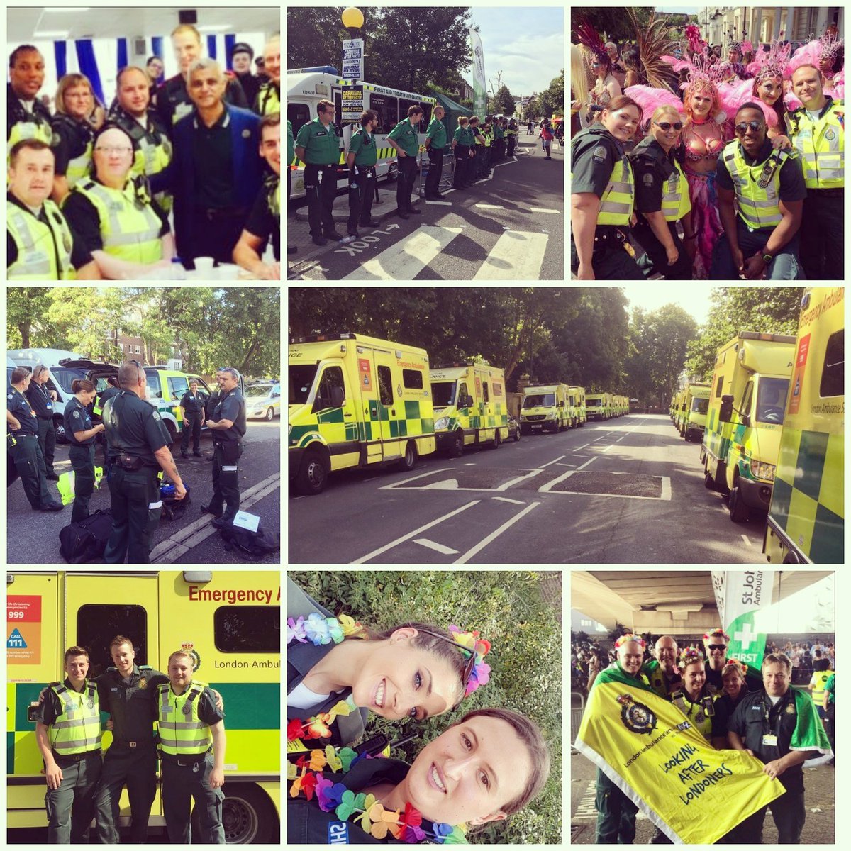 EmilyHumphrie10's tweet photo. A fantastic weekend supporting LAS with a great bunch of people! #TeamEEAS #nottinghill #carnival @EastEnglandAmb @Ldn_Ambulance https://t.co/UoqoBUT35T