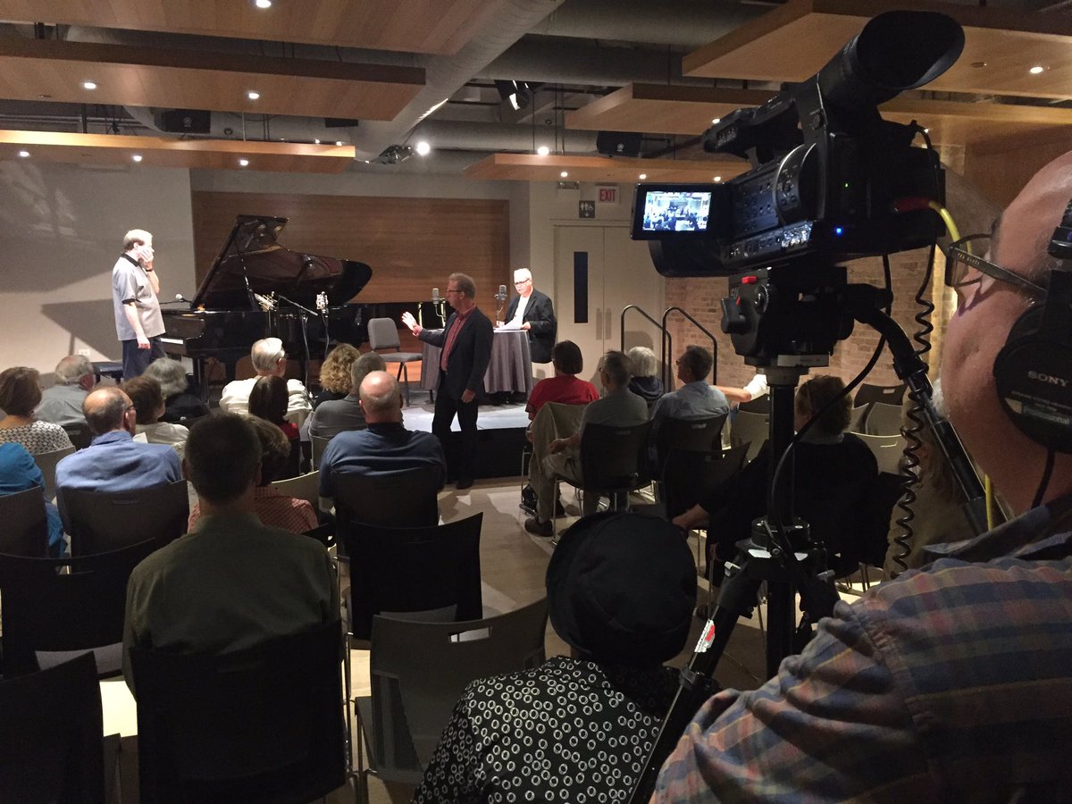 About to go live <a href="/PianoForte_Chi/">PianoForte Chicago</a> with pianist John Campbell and <a href="/WDCBPublicRadio/">WDCB Public Radio</a> . CAN TV27 &amp; cantv.org/live